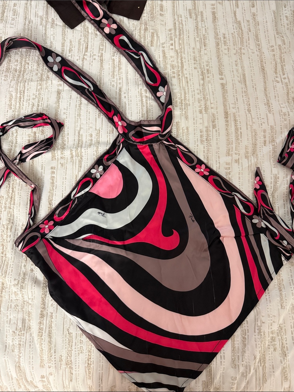 Pucci Pink Black Halter Top